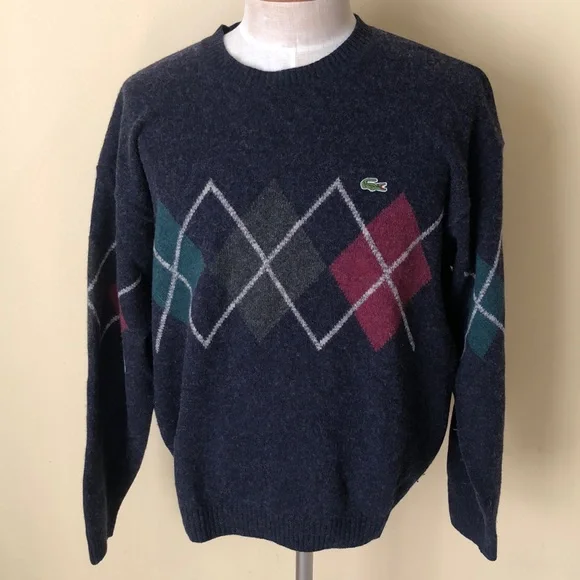 Lacoste lambswool argyle sweater - Picture 1 of 7